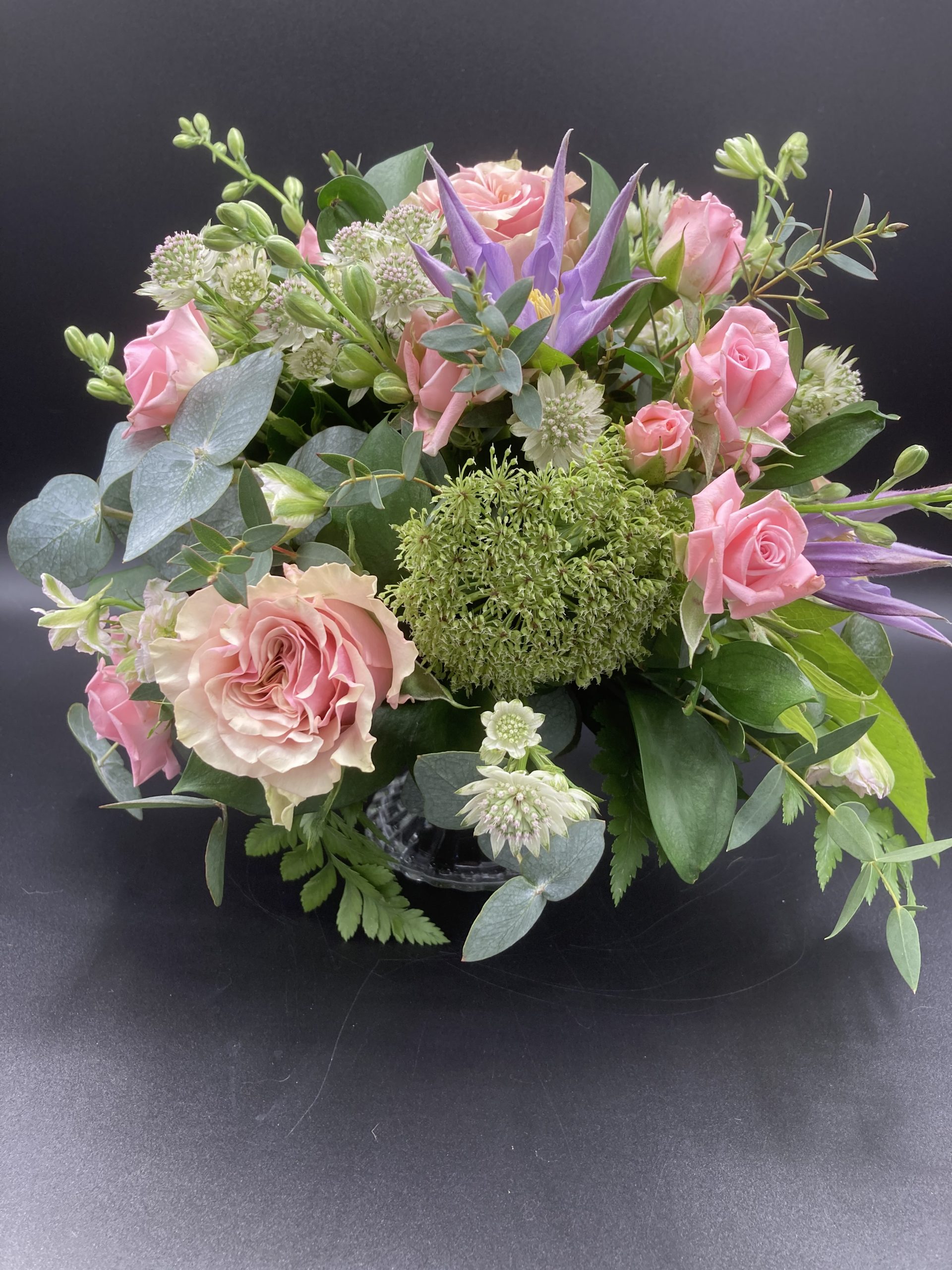 Totem pole cake stand flower arrangement design seoul florist | Petal  Palette - Victoria BC Florist