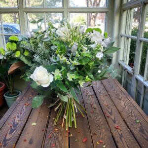 Winter Wonderland Christmas hand tied bouquet - a beautiful festive gift