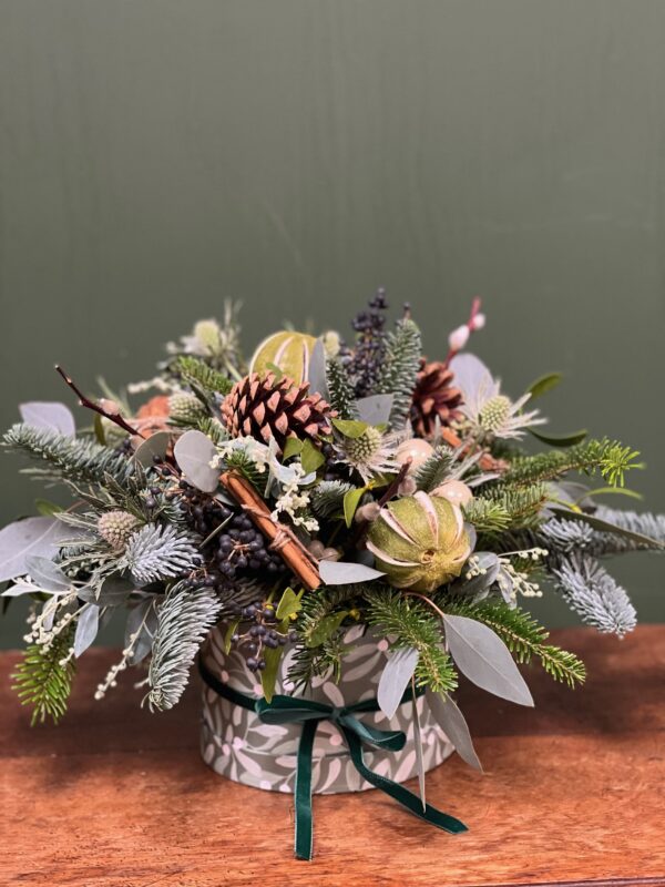 Mistletoe Hatbox - full of wintertime touches