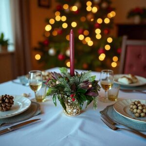 Classic Christmas Candle Pot - great as a gift or for your festive table