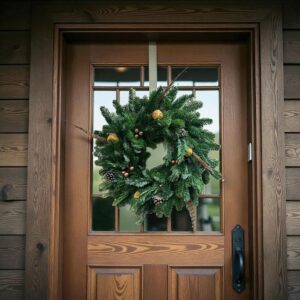 Norfolk Wreath - festive foliage and copper tones